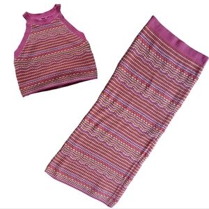 Haute Hippie *2 Piece Set* Crochet Skirt and Halter